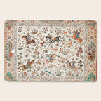 Tabriz Antique Persian Hunting Rug Print Cutting Board Gallery Image 1