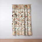 Tabriz Antique Persian Hunting Rug Print Window Curtain Gallery Image 3