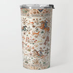 Tabriz Antique Persian Hunting Rug Print Travel Mug Gallery Image 2