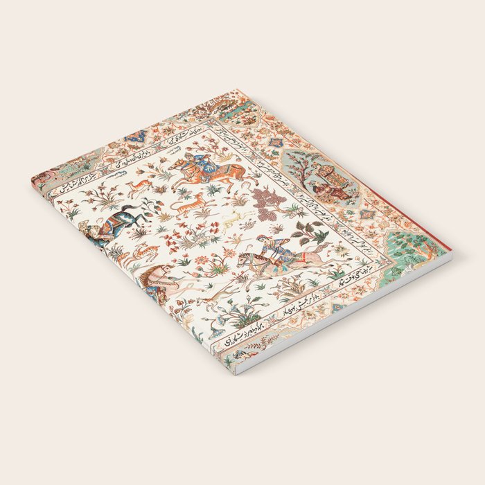 Tabriz Antique Persian Hunting Rug Print Notebook Gallery Image 2