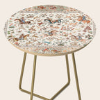 Tabriz Antique Persian Hunting Rug Print Side Table Gallery Image 2