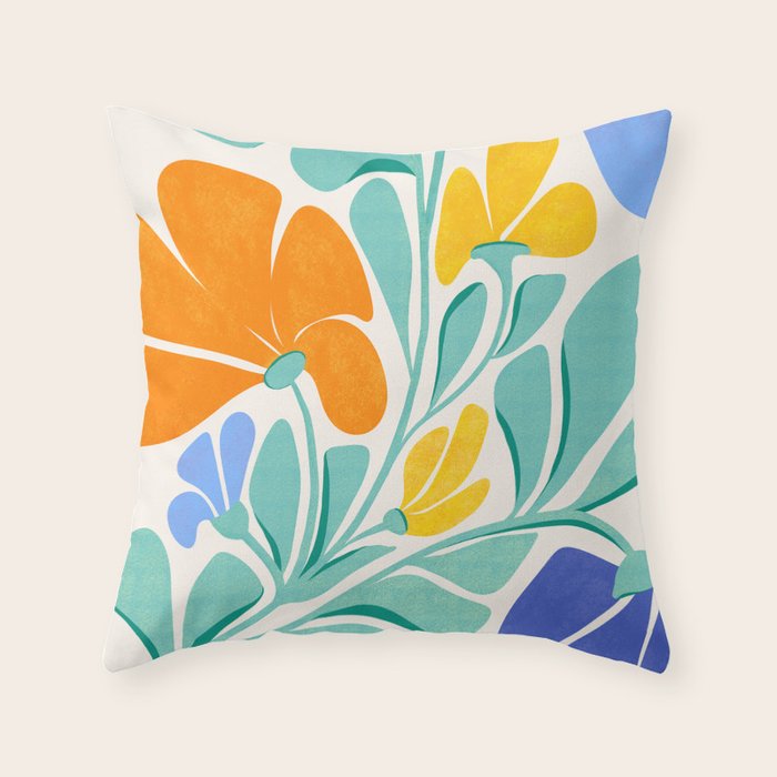 Whimsical Wildflowers Throw Pillow Gallery Image 6