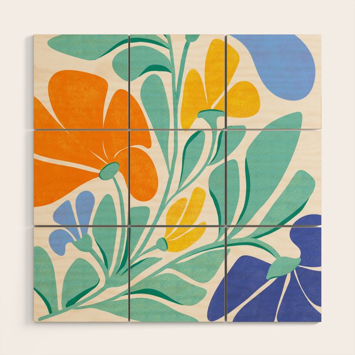 Whimsical Wildflowers Wood Wall Art Gallery Image 1
