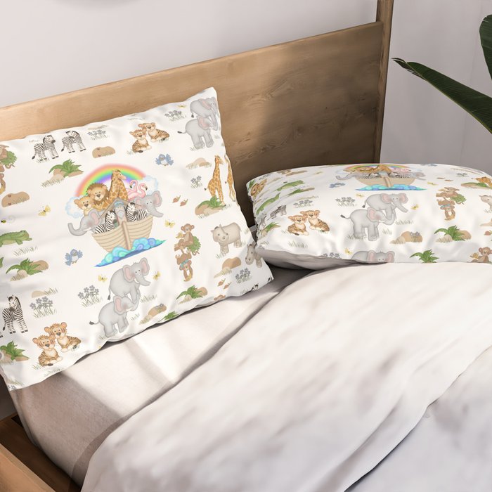 Noahs Ark Animals Pillow Sham Gallery Image 2