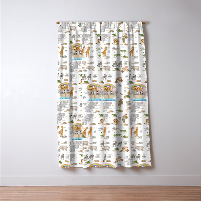 Noahs Ark Animals Window Curtain Gallery Image 3