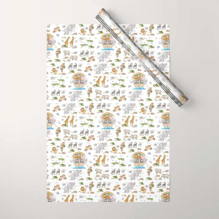 Noahs Ark Animals Wrapping Paper Gallery Image 1