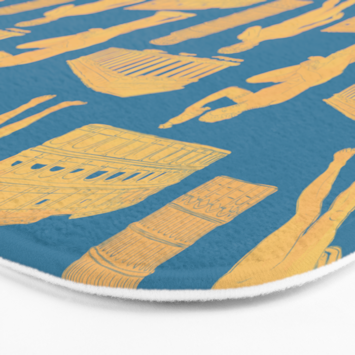 Roman Architecture Ancient Monuments and Italian Statues Bath Mat Gallery Image 3
