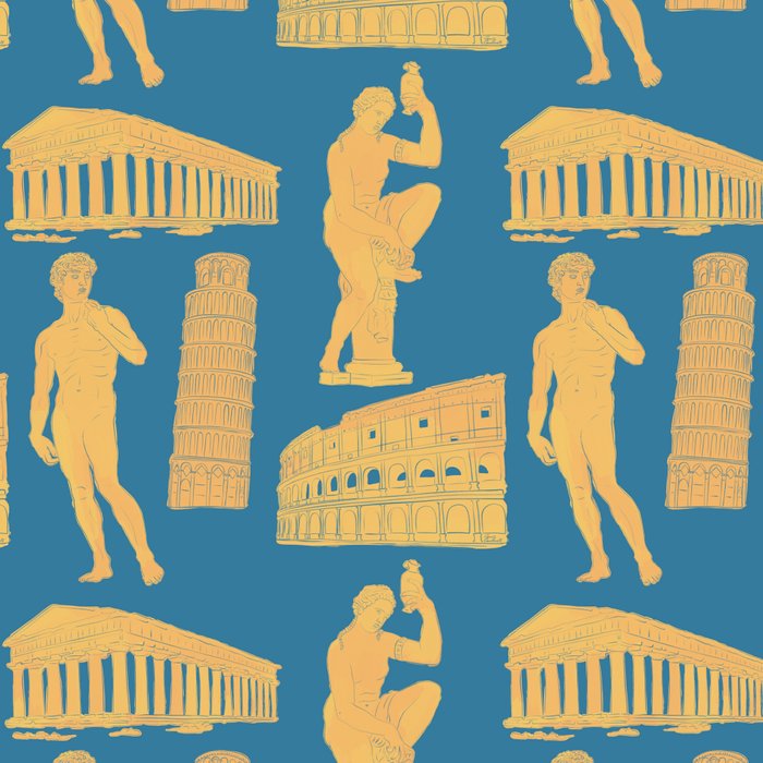 Roman Architecture Ancient Monuments and Italian Statues Coffee Mug Gallery Image 2