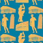 Roman Architecture Ancient Monuments and Italian Statues Coffee Mug Gallery Image 2