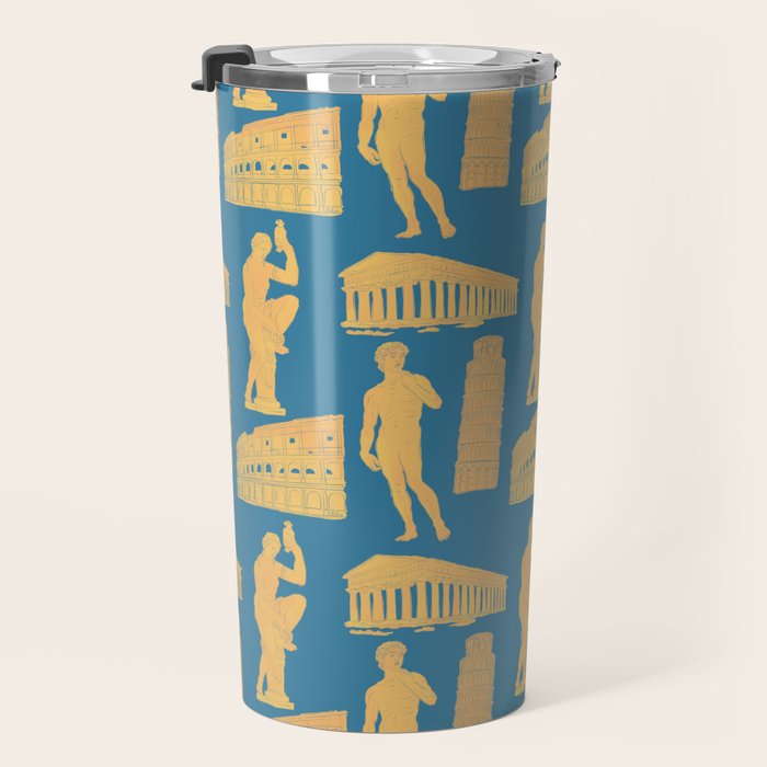 Roman Architecture Ancient Monuments and Italian Statues Travel Mug Gallery Image 3