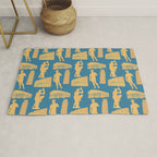Roman Architecture Ancient Monuments and Italian Statues Rug Gallery Image 1