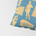 Roman Architecture Ancient Monuments and Italian Statues Pillow Sham Gallery Image 4