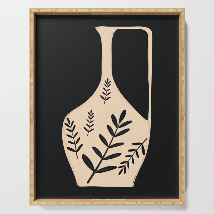 Minimal Abstract Art Vase 20 Serving Tray Gallery Image 1