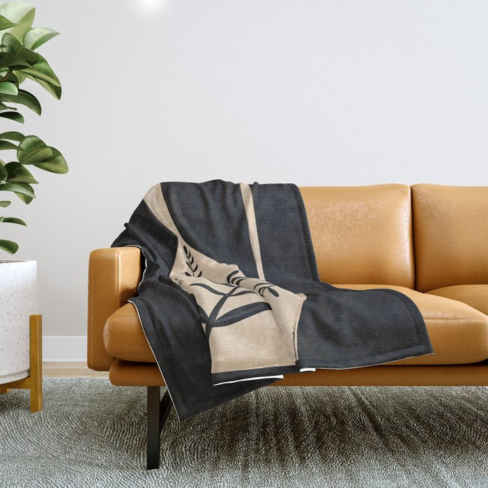 Minimal Abstract Art Vase 20 Throw Blanket Gallery Image 1
