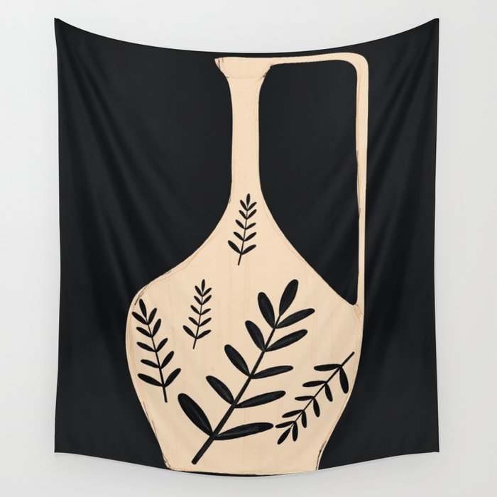 Minimal Abstract Art Vase 20 Wall Tapestry Gallery Image 1