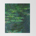 Claude Monet Impressionist Landscape Oil Painting Waterlilies Throw Blanket Gallery Image 2