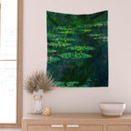 Claude Monet Impressionist Landscape Oil Painting Waterlilies Wall Tapestry Gallery Image 2