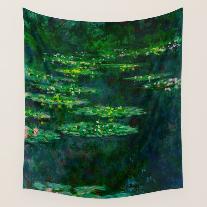 Claude Monet Impressionist Landscape Oil Painting Waterlilies Wall Tapestry Gallery Image 4