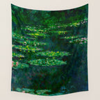 Claude Monet Impressionist Landscape Oil Painting Waterlilies Wall Tapestry Gallery Image 4