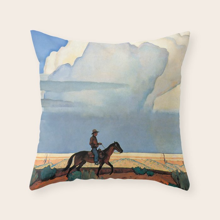 âDesert Journeyâ Western Art by Maynard Dixon Throw Pillow Gallery Image 1