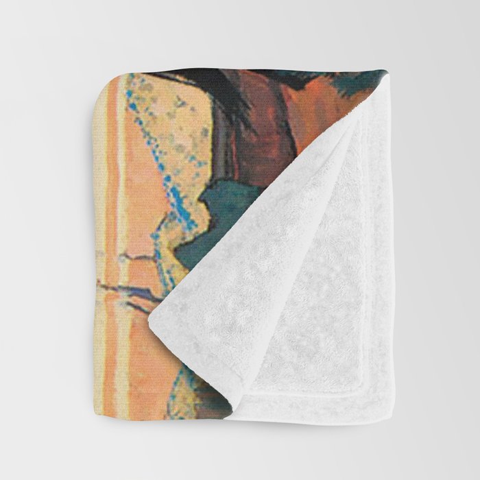 âDesert Journeyâ Western Art by Maynard Dixon Throw Blanket Gallery Image 3