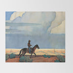 âDesert Journeyâ Western Art by Maynard Dixon Throw Blanket Gallery Image 2