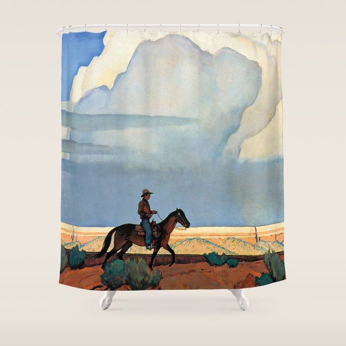 âDesert Journeyâ Western Art by Maynard Dixon Shower Curtain Gallery Image 1
