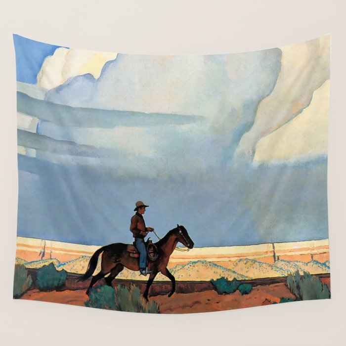 âDesert Journeyâ Western Art by Maynard Dixon Wall Tapestry Gallery Image 1