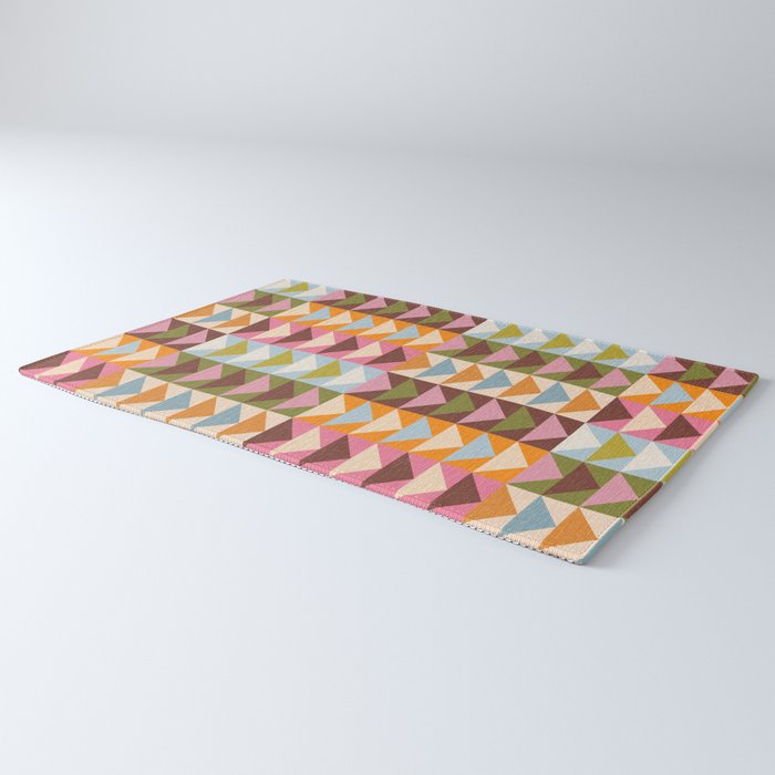 Quilt Triangle Shapes - Multi-color Rug Gallery Image 3