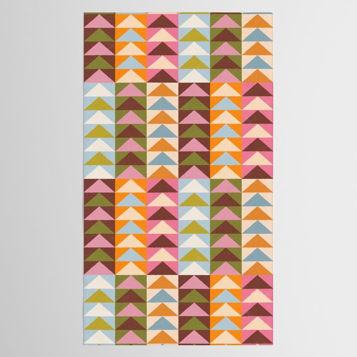 Quilt Triangle Shapes - Multi-color Tablecloth Gallery Image 2