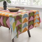 Quilt Triangle Shapes - Multi-color Tablecloth Gallery Image 3