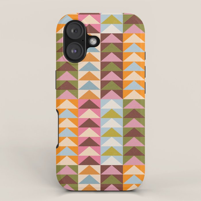 Quilt Triangle Shapes - Multi-Color Iphone Case