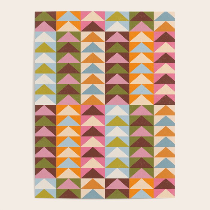 Quilt Triangle Shapes - Multi-color Poster Gallery Image 4