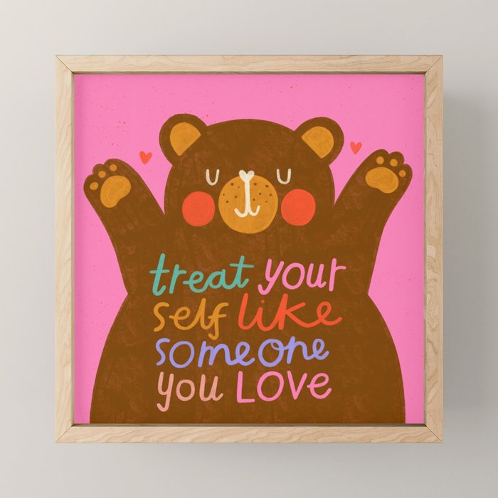 Self Love Bear Mini Art Print Gallery Image 1