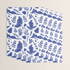 Henri Matisse Inspired Blue Nude Boho Female Figurative Pattern Wrapping Paper Gallery Image 3