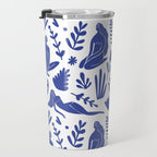 Henri Matisse Inspired Blue Nude Boho Female Figurative Pattern Travel Mug Gallery Image 3