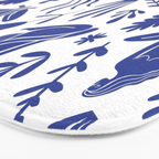 Henri Matisse Inspired Blue Nude Boho Female Figurative Pattern Bath Mat Gallery Image 3