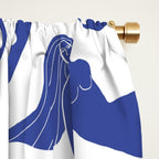 Henri Matisse Inspired Blue Nude Boho Female Figurative Pattern Window Curtain Gallery Image 2