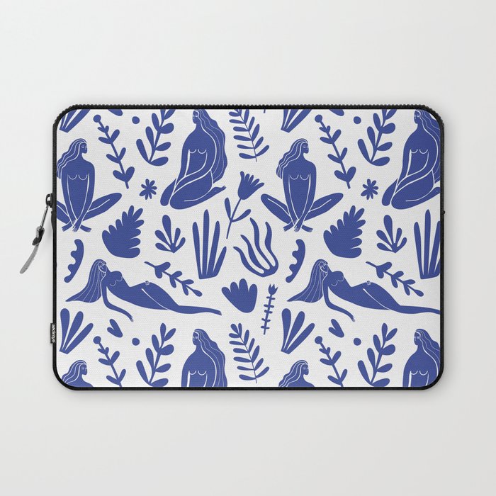 Henri Matisse Inspired Blue Nude Boho Female Figurative Pattern Laptop Sleeve Gallery Image 1