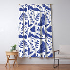 Henri Matisse Inspired Blue Nude Boho Female Figurative Pattern Window Curtain Gallery Image 5