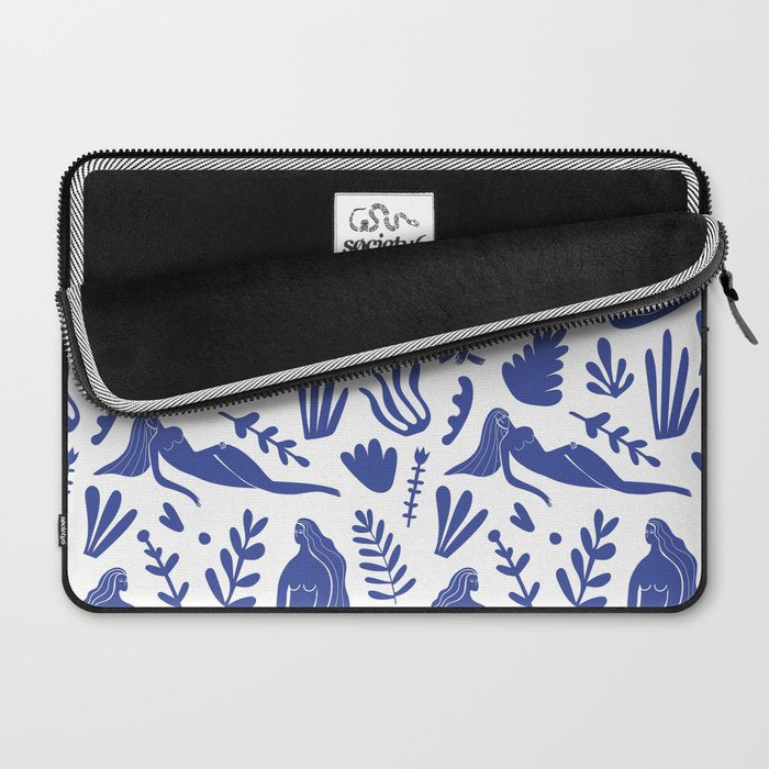 Henri Matisse Inspired Blue Nude Boho Female Figurative Pattern Laptop Sleeve Gallery Image 2