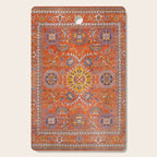 Orange Suns Suzani  Kazak Persian Rug Cutting Board Gallery Image 1
