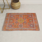 Orange Suns Suzani  Kazak Persian Rug Rug Gallery Image 1