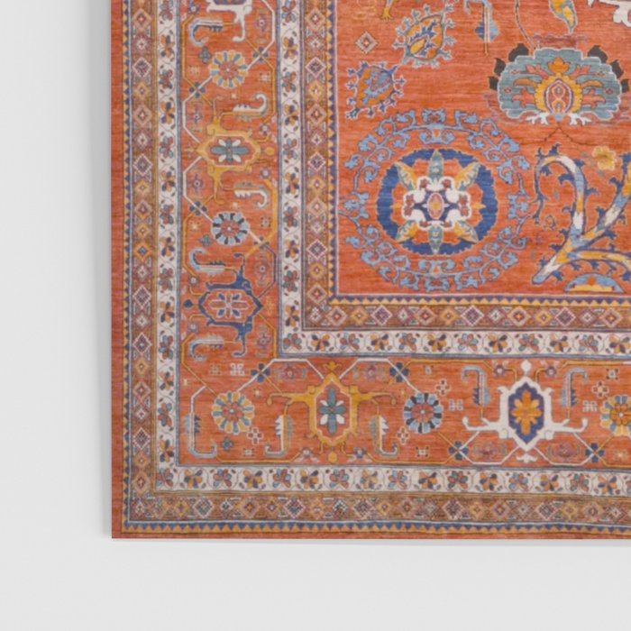 Orange Suns Suzani  Kazak Persian Rug Poster Gallery Image 3