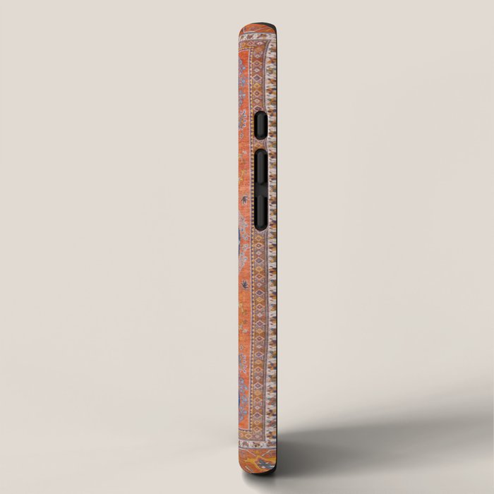 Orange Suns Suzani  Kazak Persian Rug iPhone Case Gallery Image 2