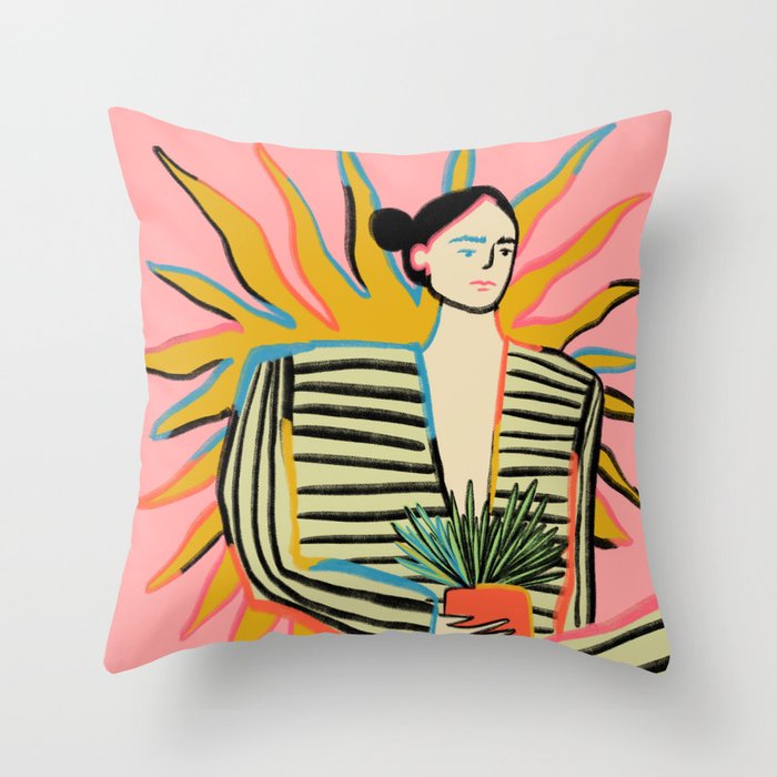 SUN POWER Throw Pillow Gallery Image 1