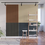 Color Block Line Abstract I Boho Rustic Wall Mural Gallery Image 1