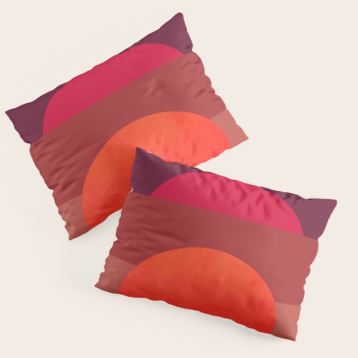 Abstraction_SUNSET_RED_BOHEMIAN_POP_ART_Minimalism_0124A Pillow Sham Gallery Image 3