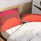 Abstraction_SUNSET_RED_BOHEMIAN_POP_ART_Minimalism_0124A Pillow Sham Gallery Image 2