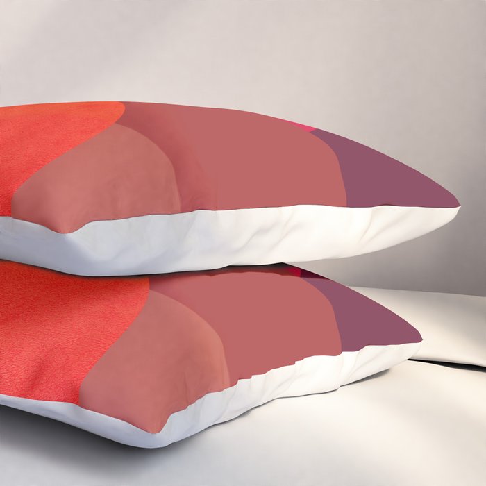 Abstraction_SUNSET_RED_BOHEMIAN_POP_ART_Minimalism_0124A Pillow Sham Gallery Image 3